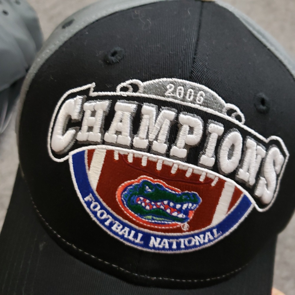VINTAGE Florida Gators Hat Cap Snap Back Black College Football Champions A6 - Picture 8 of 9